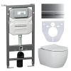 Инсталляция с кнопкой + унитаз + шумоизоляция Ceramica Nova CN3001_1002M_1000
