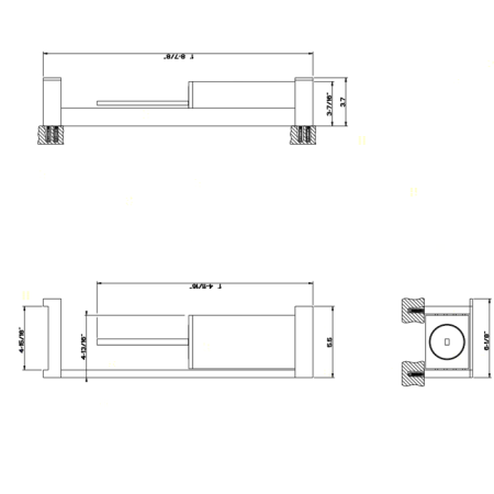 Стойка с бумагодержателем и ершиком Gessi Rettangolo 20868#031