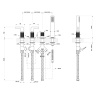 Смеситель Gessi Inciso 58043#299 на борт ванны черный