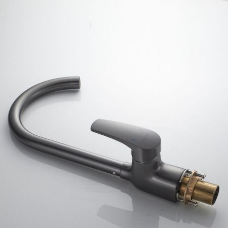 Смеситель для кухни Shevanik S5053T на мойку оружейная сталь