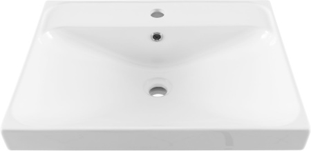 Раковина керамическая Aquanet Flash 00333266 61х47 полувстраиваемая цвет белый 1 отверстие под смеситель