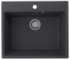 Кухонная мойка Ulgran Quartz Forte 580-08 58х50 цвет черный поверхность матовая