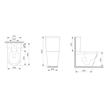 Унитаз напольный с бачком Am.Pm Func C8F8600SC белый с сиденьем микролифт безободковый каскадный смыв