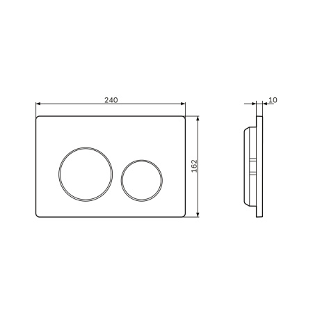 Клавиша смыва механическая Am.Pm PrimeFit L I090101 цвет белый