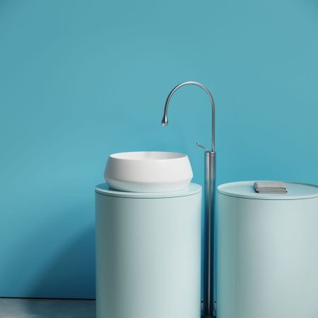 Раковина из сантехнического фарфора Ceramica Nova MAYA CN12004MW 40х40 накладная цвет белый без отверстий под смеситель