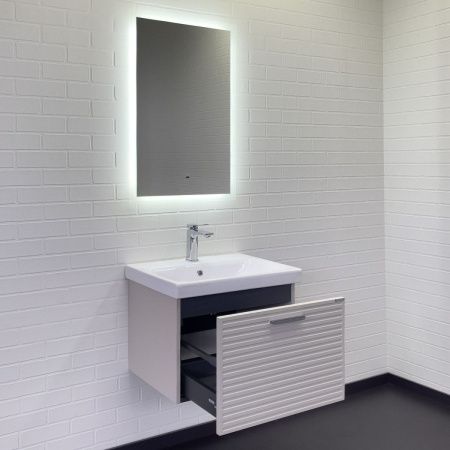 Тумба с раковиной Comforty Касабланка 00-00019249CF 60х50 подвесная цвет серый