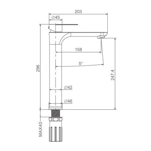 Смеситель для раковины ProHanss P35.15.09 на столешницу графит - фото 3