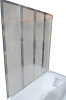 Душевая шторка на ванну Cerutti SPA BOUNA 131х139 стекло матовое профиль хром глянцевый ориентация универсальная