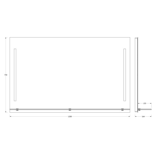 Зеркало со встроенным LED-светильником Evoform Ledline-S BY 2167 120х75 - фото 2