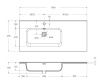 Раковина керамическая BelBagno BB1000ETL-L 100х50 накладная цвет белый 1 отверстие под смеситель
