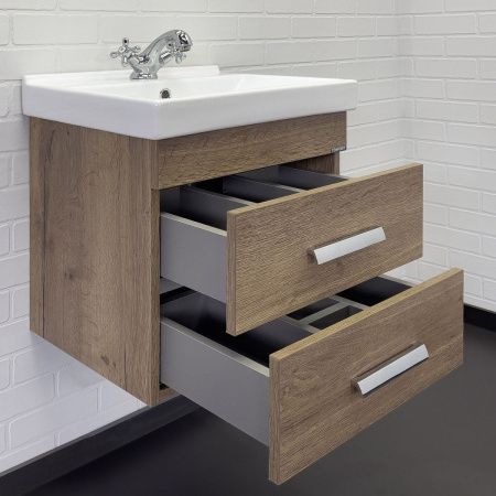 Тумба с раковиной Comforty Никосия 00-00018026CF 50х40 подвесная цвет коричневый