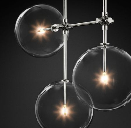 Светильник потолочный Delight Collection Globe Mobile (Глобе Мобиле) KG0835P-7A chrome