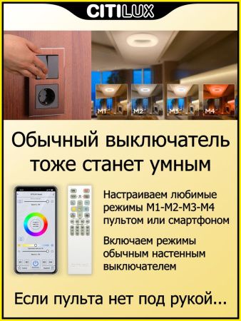 Люстра потолочная Citilux Стратус Смарт CL732A660G