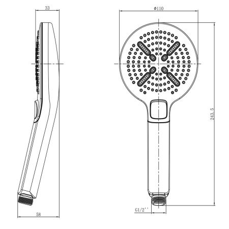 Душевая лейка LeMark LM8114C цвет хром