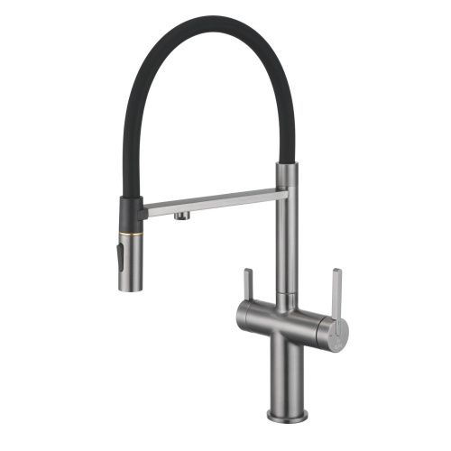 Смеситель для кухни Rose R458T на мойку оружейная сталь - фото 2