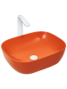 Раковина из сантехнического фаянса WeltWasser WW SK 10000004526 40 см накладная цвет оранжевый без отверстий под смеситель