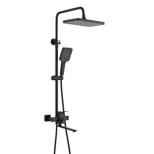 Душевая стойка Shevanik S6136H настенная цвет черный - фото 2