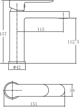 Смеситель Aquanet Passion AF300-10B на раковину черный без термостата