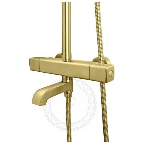 Душевая стойка Filarete FL2050MG настенная цвет матовое золото с термостатом - фото 5