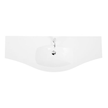 Раковина из искусственного камня Cezares 50155 140х50 подвесная цвет белый 1 отверстие под смеситель