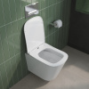 Унитаз подвесной BelBagno DUE BB7107CHR/SC белый с сиденьем микролифт безободковый каскадный смыв