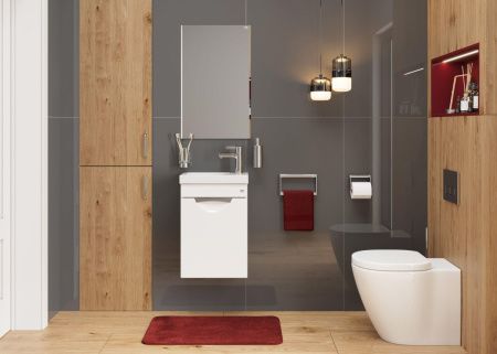 Тумба под раковину Onika Комо 104005 40х20 подвесная цвет белый