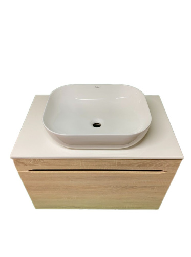 Тумба с раковиной Sintesi STL.W7817_SIN-LVB-APP-403 60х55х50 подвесная цвет белый - фото 3