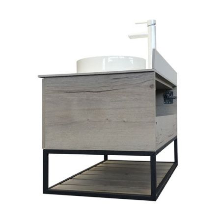 Тумба с раковиной Comforty Порто 00-00009322CF 90х50 подвесная цвет серый