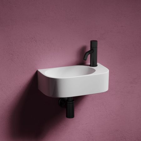 Раковина из сантехнического фарфора Ceramica Nova ELEMENT CN6066L 40х20 подвесная цвет белый 1 отверстие под смеситель