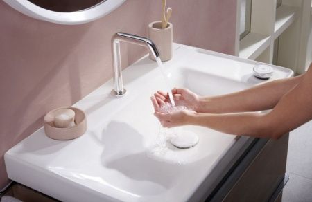 Смеситель Hansgrohe Tecturis S EcoSmart 73353000 на раковину хром