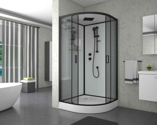Душевая кабина Niagara Premium 69020134BLACK 100х100 четверть круга - фото 2