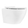 Унитаз подвесной Bond Oval F13-10 белый с сиденьем микролифт безободковый смыв торнадо