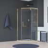 Душевой уголок RGW Hotel 350608499-016 90х90 стекло прозрачное профиль золото без поддона