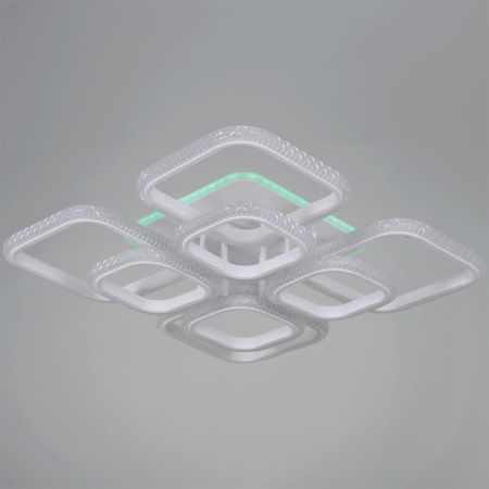 Люстра потолочная Reluce 06335-0.3-4+4B WH (RGB)