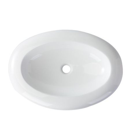 Раковина из сантехнического фарфора Orange B08-640w 60х50 накладная цвет белый