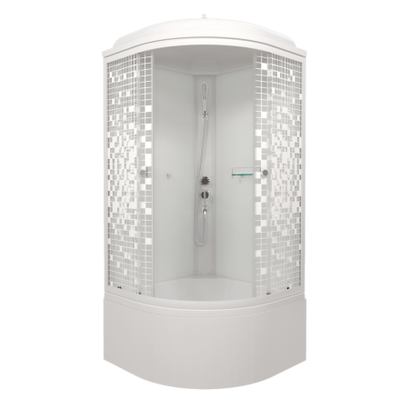 Душевая кабина Тритон Мозаика Щ0000061834 90х90 четверть круга с крышей ориентация универсальная