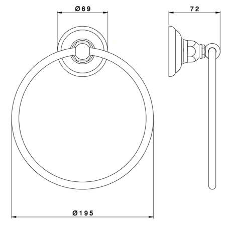 Полотенцедержатель Nicolazzi Accessori Classica 1485BZ