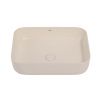 Раковина из сантехнического фаянса Abber RECHTECK AC2202MBE 50х40 накладная цвет бежевый без отверстий под смеситель