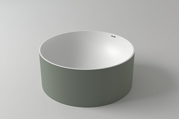 Раковина из искусственного камня Holbi VEGA 1.02.022.11.2 40х40 накладная цвет белый матовый