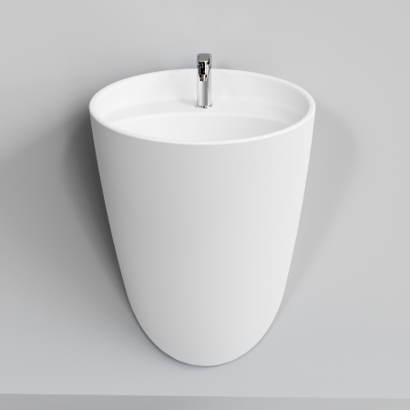 Раковина из сантехнического фарфора Ambassador Queen 116T20102 54х47 подвесная цвет белый матовый 1 отверстие под смеситель