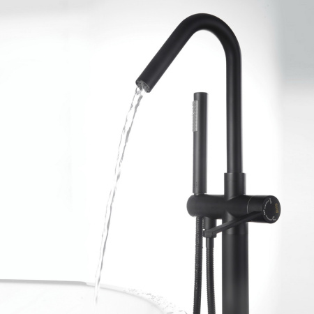 Смеситель Bond Circle B05-4988 напольный черный матовый без термостата