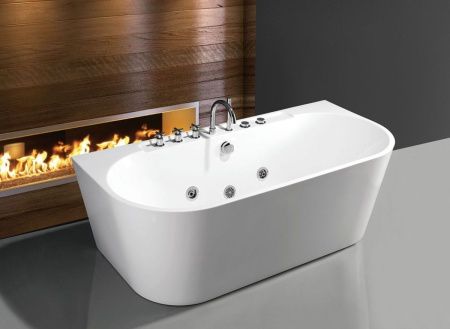 Ванна акриловая Frank 20151110 170х80 пристенная овальная с каркасом