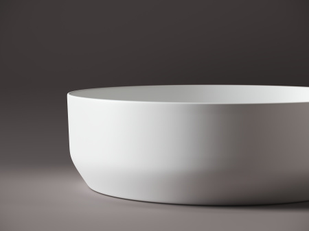 Раковина из сантехнического фарфора Ceramica Nova ELEMENT CN6022MW 39х39 накладная цвет белый матовый без отверстий под смеситель