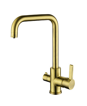 Смеситель для кухни Paulmark LOGAS Lo213021-BR на раковину бронза