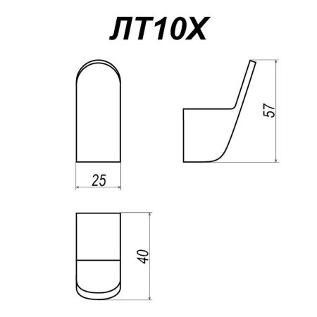 Крючок одинарный Altasan Лотос ЛТ10Х