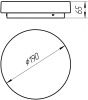 Светильник накладной Arte Lamp Aqva-tablet Led (Аква-таблет Лед) A6812PL-1WH