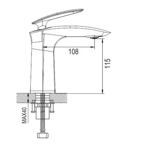 Смеситель Rose R1101 на раковину хром - фото 3