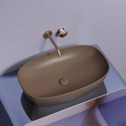 Раковина Ceramica Nova ELEMENT 60 см CN6049MDB накладная цвет темно-коричневый матовый - фото 4