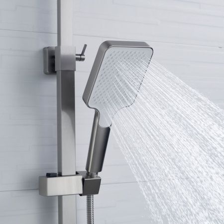 Душевая стойка Shevanik S7036L настенная цвет серый