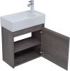 Комплект мебели: тумба с раковиной + зеркало Aquanet Nova Lite 00302529 50х30 подвесной цвет коричневый